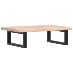 Berkfield Home Elegant Basin Shelf Wall Mounted Steel & Solid Wood Oak in Natural - thumbnail 6