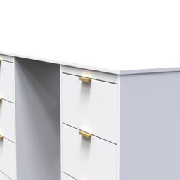 Ready Assembled 2 U Denver 6 Drawer Kneehole Desk (Ready Assembled) in White - thumbnail 4