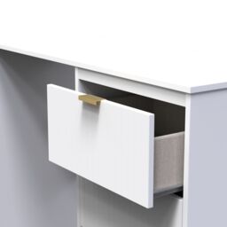 Ready Assembled 2 U Denver 6 Drawer Kneehole Desk (Ready Assembled) in White - thumbnail 5