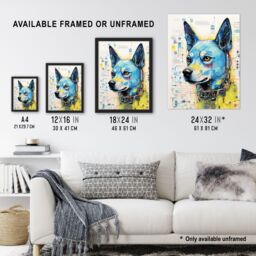 Artery8 Dog Robot Hybrid Schematic Blueprint Futuristic Secret Complex Arcane Manuscript Gift For Him Man Cave Art Print Framed Poster Wall Decor - thumbnail 3