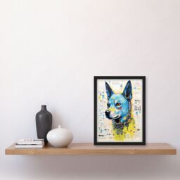 Artery8 Dog Robot Hybrid Schematic Blueprint Futuristic Secret Complex Arcane Manuscript Gift For Him Man Cave Art Print Framed Poster Wall Decor - thumbnail 4