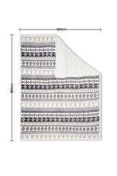 BHS Christmas Fairisle Throw with Sherpa in Grey - Size: 140 cm x 180 cm - thumbnail 4