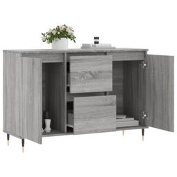 Berkfield Home Sideboard Grey Sonoma 104x35x70 cm Engineered Wood - Size: 104 x 35 x 70 cm - thumbnail 4