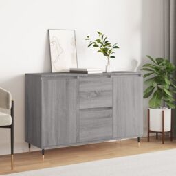 Berkfield Home Sideboard Grey Sonoma 104x35x70 cm Engineered Wood - Size: 104 x 35 x 70 cm