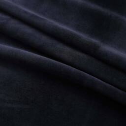 Berkfield Home Elegant Blackout Curtain with Metal Rings Velvet Black 290x245 cm in Dark Navy