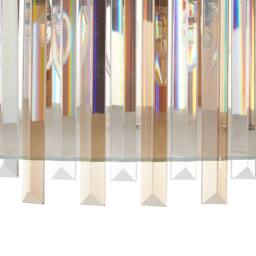 Wyld and Coco Glamour Chrome Glass Crystal Chandelier Iron Ceiling Lamp Living and in Silver - thumbnail 5