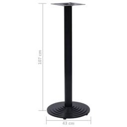 Berkfield Home Sturdy Bistro Table Leg Black √ò43x107 cm Cast Iron - Size: 43x107 cm - thumbnail 5
