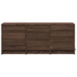 Berkfield Home TV Cabinet with LED Brown Oak 97x34x40 cm Engineered Wood - Size: 97 x 34 x 40 cm - thumbnail 6
