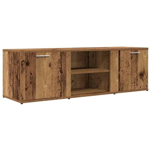 Berkfield Home TV Cabinet Old Wood 120x34x37 cm Engineered Wood in Brown - Size: 120 x 34 x 37 cm - image 1