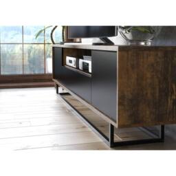 Creative Furniture Rift Loft TV Unit 200cm - Rustic & Black - thumbnail 4