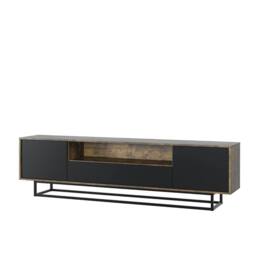 Creative Furniture Rift Loft TV Unit 200cm - Rustic & Black - thumbnail 8