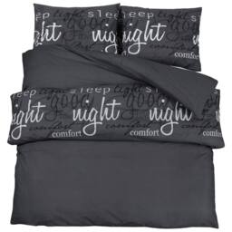 Berkfield Home Duvet Cover Set Black 200x200 cm Cotton