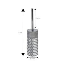 Showerdrape Ravello Geo Floral Grey & White 4 Piece Bathroom Accessory Set - thumbnail 7