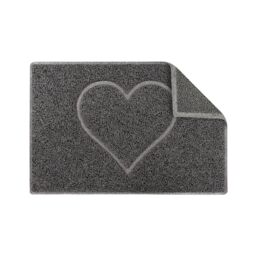 Oseasons Heart Embossed Outdoor-Use Doormat in Grey - Size: 40 cm x 60 cm - thumbnail 2