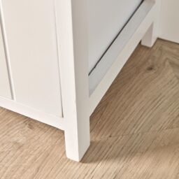 Home Source Wooden 3/4 Drawer Chest Storage Unit Organiser Love Hearts Fully Assembled in White - thumbnail 3