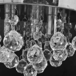 Berkfield Home Pendant Ceiling Lamp Crystal Design Chandelier Chrome in Silver