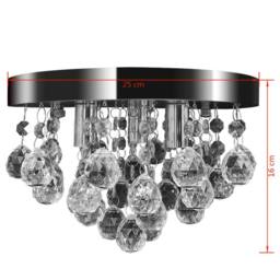 Berkfield Home Pendant Ceiling Lamp Crystal Design Chandelier Chrome in Silver - thumbnail 5