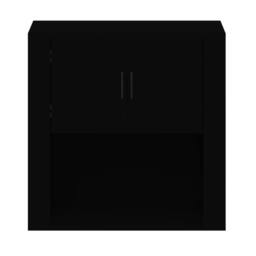 Berkfield Home Wall Cabinet Black 80x33x80 cm Engineered Wood - Size: 80 x 33 x 80 cm - thumbnail 3