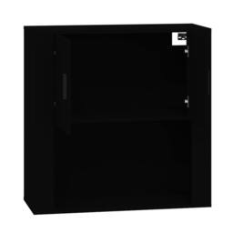 Berkfield Home Wall Cabinet Black 80x33x80 cm Engineered Wood - Size: 80 x 33 x 80 cm - thumbnail 4