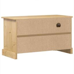 Berkfield Home TV Cabinet Corona 100x45x58 cm Solid Wood Pine in Light Tan - Size: 100 x 45 x 58 cm - thumbnail 6