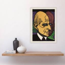 "Artery8 Head of Dr Bauer Colourful Portrait Kirchner Wall Art Poster Print - Size: W12"" x H16""" - thumbnail 4