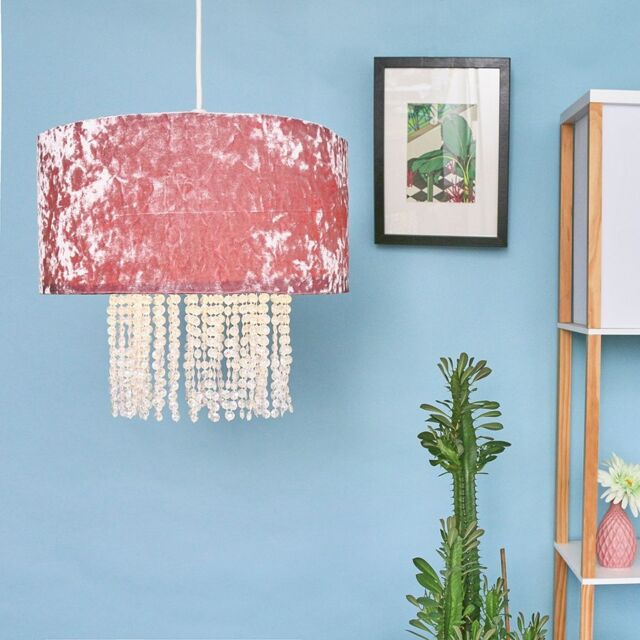 ValueLights Boland Pink Ceiling Pendant Droplets Shade - image 1