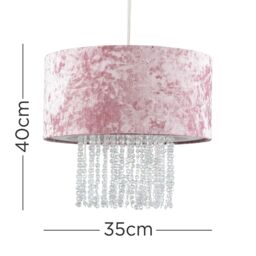 ValueLights Boland Pink Ceiling Pendant Droplets Shade - thumbnail 6