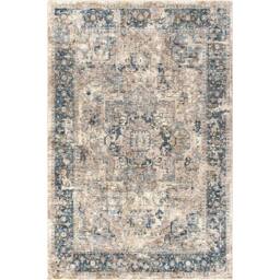 Livabliss Mirabel-Vintage Brown Blue Traditional Boho Fringe Living Dining Rug in Beige - Size: 200 cm x 290 cm - thumbnail 2