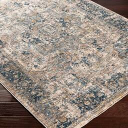 Livabliss Mirabel-Vintage Brown Blue Traditional Boho Fringe Living Dining Rug in Beige - Size: 200 cm x 290 cm - thumbnail 6