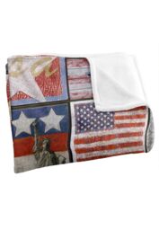 JQ Licensing Jl Patriotic Pattern Silky Touch Super Soft Throw Blanket 152 X 127 cm in White - thumbnail 3