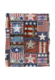 JQ Licensing Jl Patriotic Pattern Silky Touch Super Soft Throw Blanket 152 X 127 cm in White - thumbnail 1