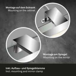 BRILONER Chrome 8W LED Mirror Light in Silver - thumbnail 6