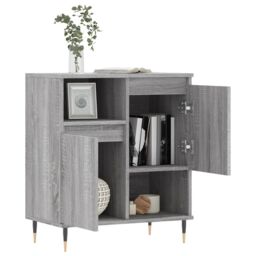 Berkfield Home Sideboard Grey Sonoma 60x35x70 cm Engineered Wood - Size: 60 x 35 x 70 cm - thumbnail 4