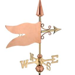 Good Directions Cottage Banner Copper Weathervane - H58 x W39 x L28 cm - thumbnail 2