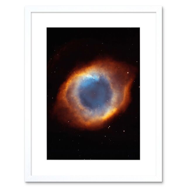 Artery8 Wall Art Print Hubble Space Astronomy Eye Of God Coil Shaped Helix Nebula An Iridescent Gas Tunnel Pointing At Earth Viewed As A Red Blue - image 1