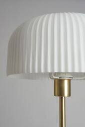 BHS Lighting Binita Ribbed Glass Floor Lamp in Metallic Gold - thumbnail 4