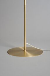 BHS Lighting Binita Ribbed Glass Floor Lamp in Metallic Gold - thumbnail 3