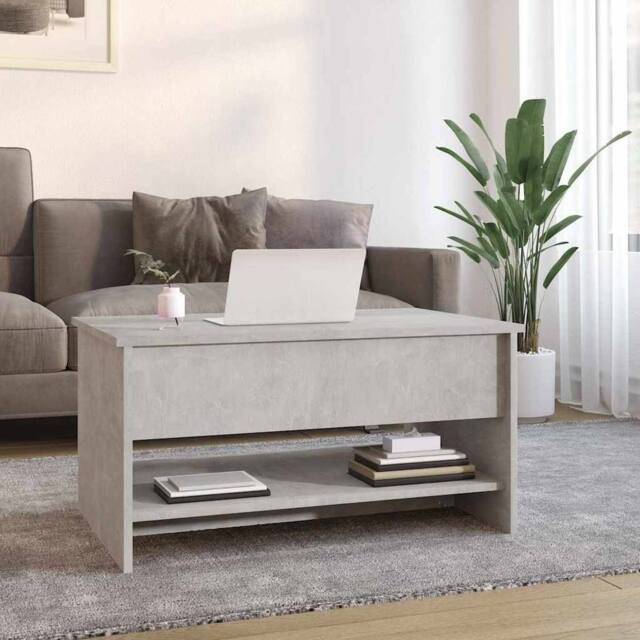 Berkfield Home Modern Coffee Table Concrete Grey 80x50x40 cm Engineered Wood - Size: 80 x 50 x 40 cm - image 1