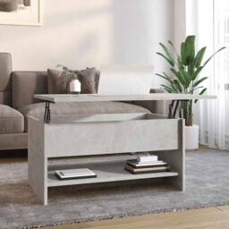Berkfield Home Modern Coffee Table Concrete Grey 80x50x40 cm Engineered Wood - Size: 80 x 50 x 40 cm - thumbnail 2