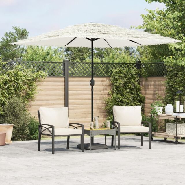 Berkfield Home Garden Parasol with Steel Pole White 248x248x248 cm - Size: 248 x 248 x 248 cm - image 1