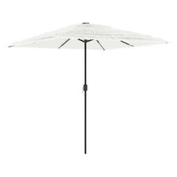Berkfield Home Garden Parasol with Steel Pole White 248x248x248 cm - Size: 248 x 248 x 248 cm - thumbnail 2
