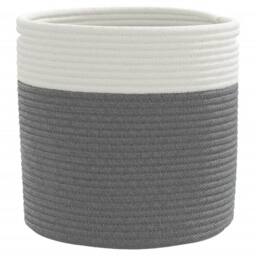 Berkfield Home Storage Baskets 2 pcs Grey & White √ò28x28 cm Cotton - Size: 28x28 cm - thumbnail 5