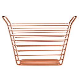 Orsina Small Gold Finish Wire Basket, Copper Plated Metal Wire Basket For Kitchen, Everyday Use Loo, Utility Basket - thumbnail 2
