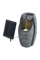 Living and Home Solar-Powered Outdoor Rockery Decor Water Fountain in Natural - thumbnail 5