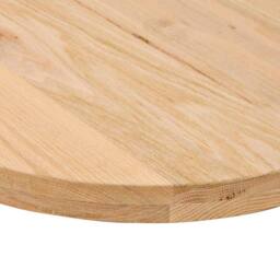 Berkfield Home Table Top 80x40x4 cm Solid Wood Oak Oval in Brown - Size: 80 x 40 x 4 cm - thumbnail 8