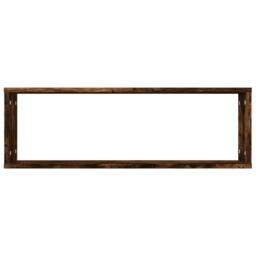 Berkfield Home Wall Cube Shelves 2 pcs Smoked Oak 80x15x26.5 cm Engineered Wood in Brown - thumbnail 6