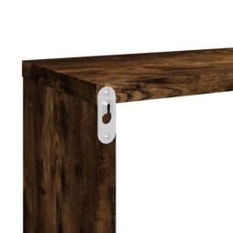 Berkfield Home Wall Cube Shelves 2 pcs Smoked Oak 80x15x26.5 cm Engineered Wood in Brown - thumbnail 8