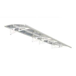 Palram Patio Cover Bordeaux Door Awning Canopy 4460 Clear - L447 cm - White - thumbnail 1