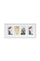 Arpan MDF 4, Multi Aperture Modern Photo Picture Frame with Mount in White