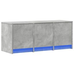 Berkfield Home TV Cabinet with LED Concrete Grey 97x34x40 cm Engineered Wood - Size: 97 x 34 x 40 cm - thumbnail 3